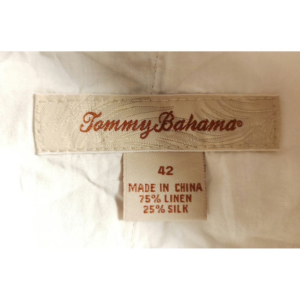 Tommy Bahama Shorts Mens 42 Linen Plaid Beige Silk Blend NEW - Picture 7 of 7